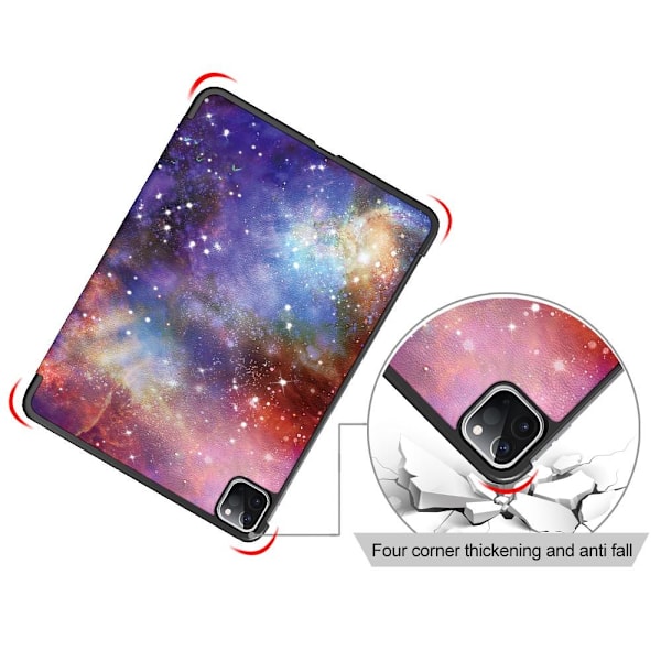 iPad Pro 11" 2021/2020/2018 Slim fit tri-fold fodral - Space multifärg