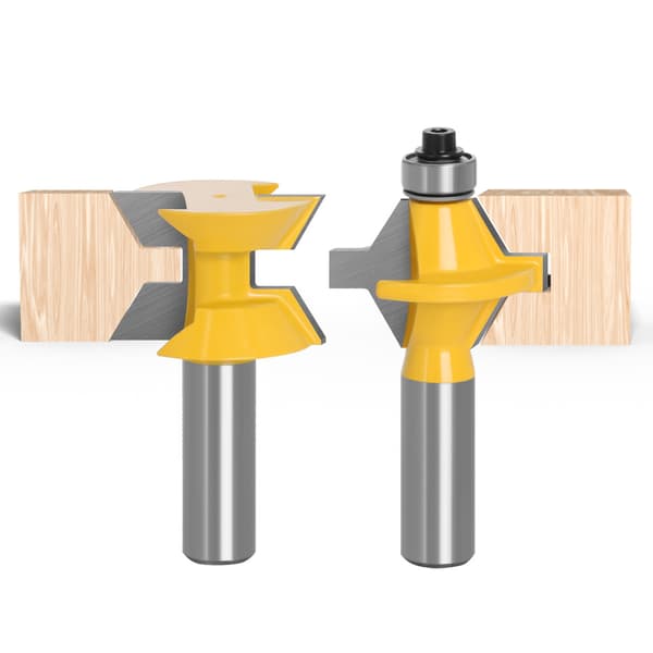 2-pack Fräsfrässet 8mm Skaft 120 Grader Träfräsning Grov