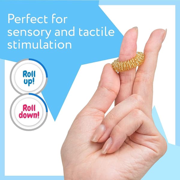Piggete sensoriske fingerringer (pakke med 10) - Flott piggete fidget-leketøy
