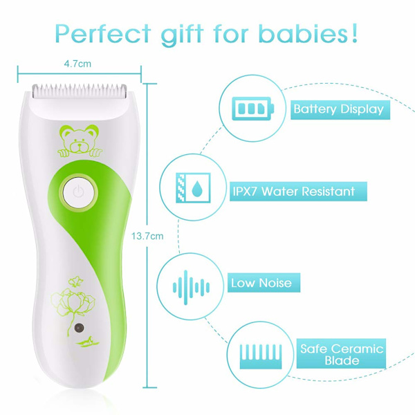 Baistom Babyhårklippare, Tyst Hårtrimmer för Barn,