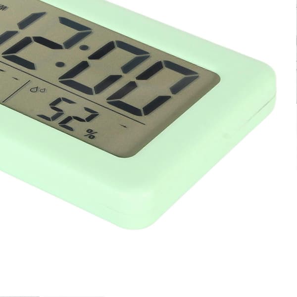 LCD digital klokke multifunksjonell stille nattlys sensor elektronisk vekkerklokke for hjem soverom grønn