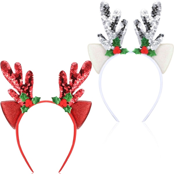 2 Pieces Antler Headband Reindeer Headband Christmas Easter