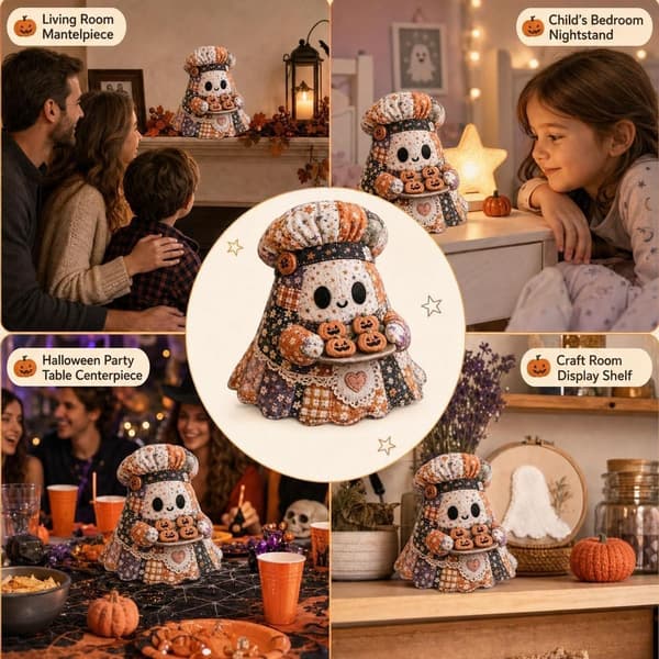 Halloween DIY patchwork sæt, sød spøgelsesplys syning, velegnet til håndlavede dekorative gaver, dedikeret til håndarbejdsentusiaster stil 2 style 2