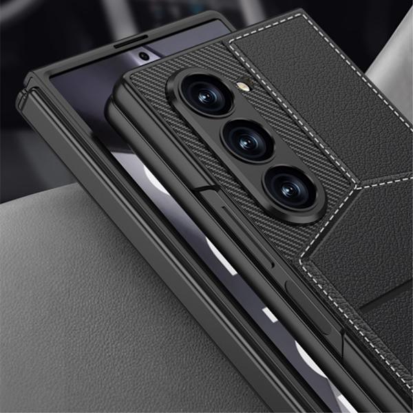 GKK Galaxy Z Fold 6 Skal Med Korthållare Läder Svart