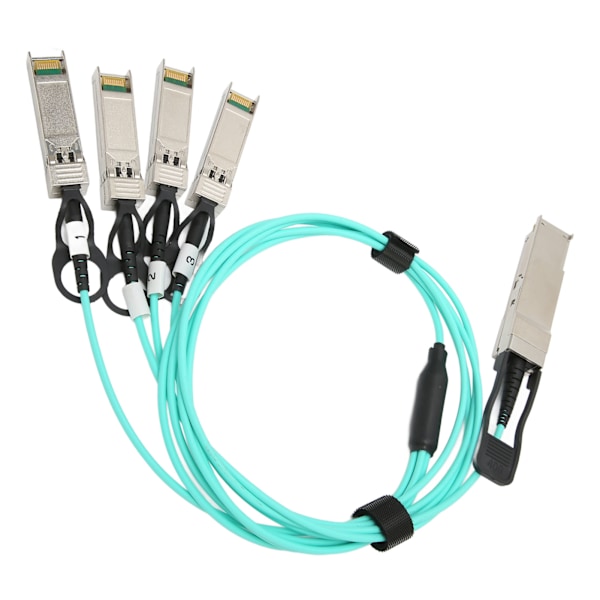 QSFP+ till 4 SFP+ Kabel 40G 1M Kabel Höghastighets Ljusstabil Prestanda Aktiv Optisk Kabel för Hemindustri