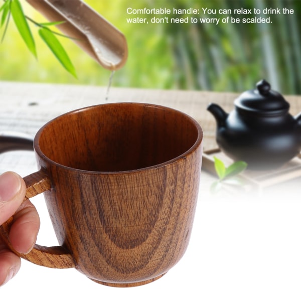 1 st träkopp handgjord naturlig trä kaffe te öl juice