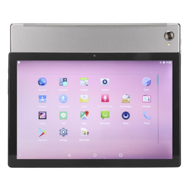 10-tums Tablet 8-kärnig CPU 6GB 256GB 6000mah Batteri För Android 11 2.4G 5G WIFI IPS Skärm Portabel Tablet 100‑240V Grå EU-kontakt