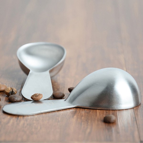 10g Rostfritt Stål Kaffe Mätssked Matsked Ergonomisk