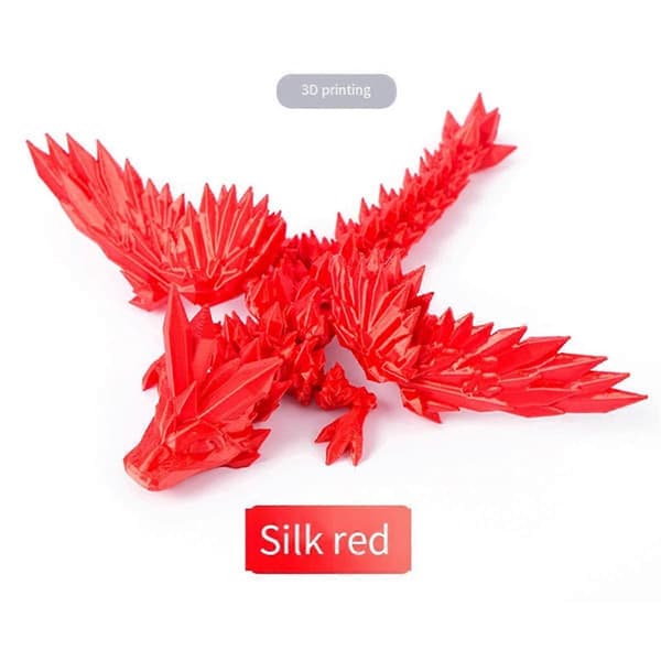 3D-printet ædelstensdragegave Gradient High-End figur miljøvenlig krystaldragelegetøjsfigur, lilla