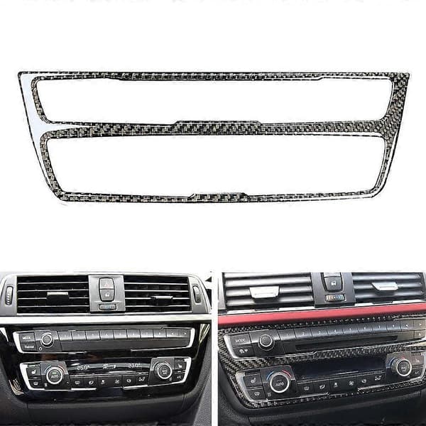 Karbonfiber Bil Interiør Konsollpanel Deksel Trim for F30 F34 3-serie 320I