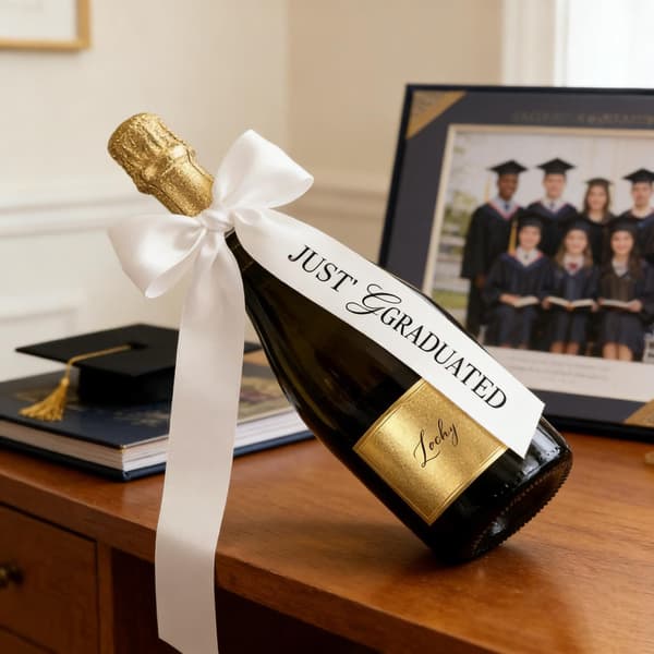 4-pack 2026 Examenssäsong Champagneflaska Dekorationsband (Ingen rosett)