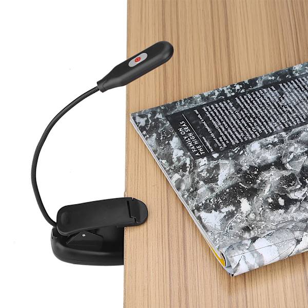 Batteridriven 5LED klämma på lampa med 3 positioner justerbar