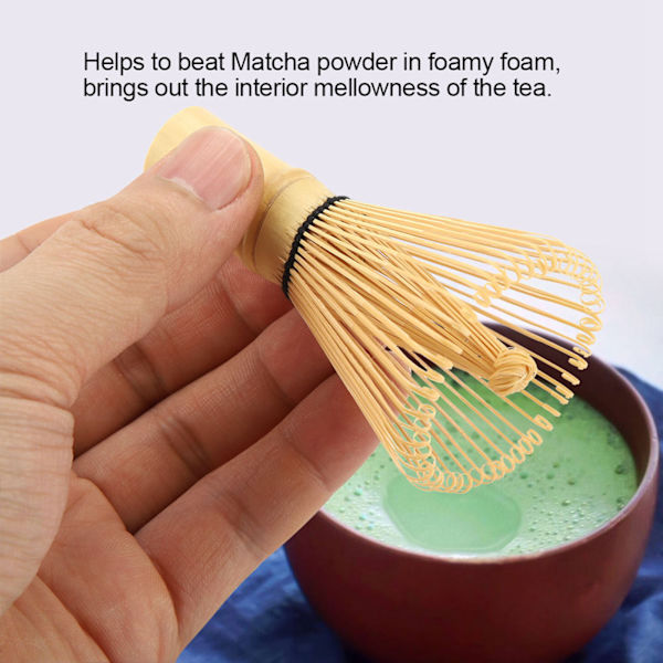Naturlig bambu tevisp Chasen förbereder Matcha pulverborste