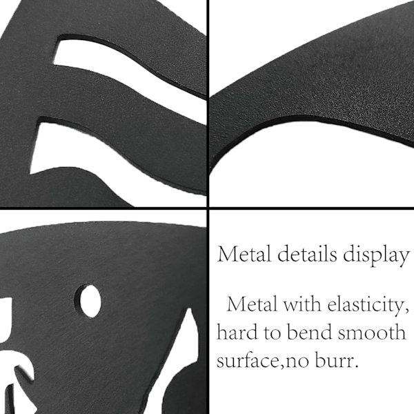 Metal vægkunst musikalsk nodeindretning notation kunst diskantnøgle sort