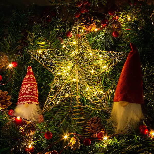 Julgransstjärna Varmvitt Ljus Julgransdekoration