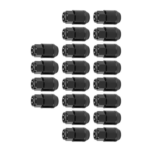 M12x1.5 19mm L42mm hjulmøtrikker høj styrke rustfri professionel universal erstatning for Mitsubishi sort