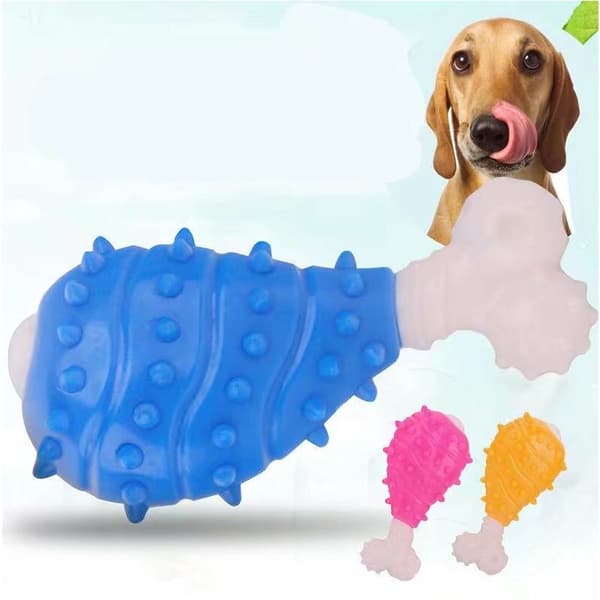 Oförstörbar Hundleksak, Hundtuggningsben Pipande Leksaker Gummi Resistent