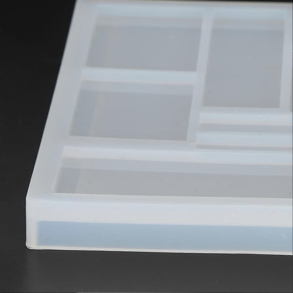 Puslespill silikonform 12 hull geometrisk puslespillformbrett for DIY epoksyhåndverk