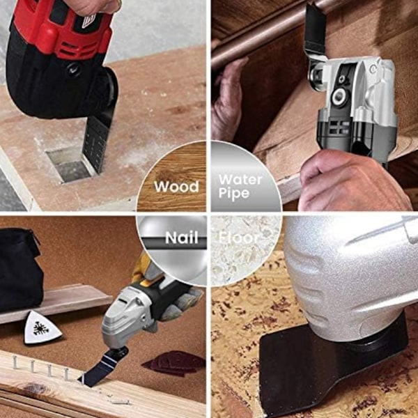 14 st Oscillerande Multiverktyg Snabbfäste Sågblad Set DIY Träbearbetning Tillbehör Kit