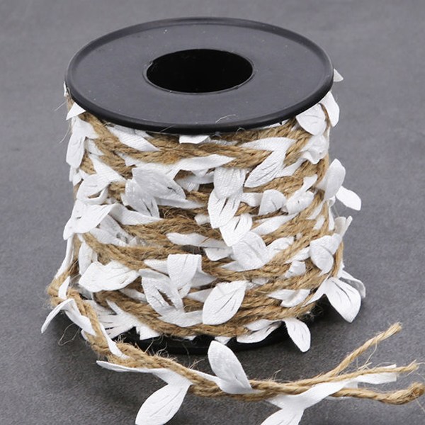 2 Roll Twine Green Leaf Jute 5MM Rope Hemp Burlap Ribbon String
