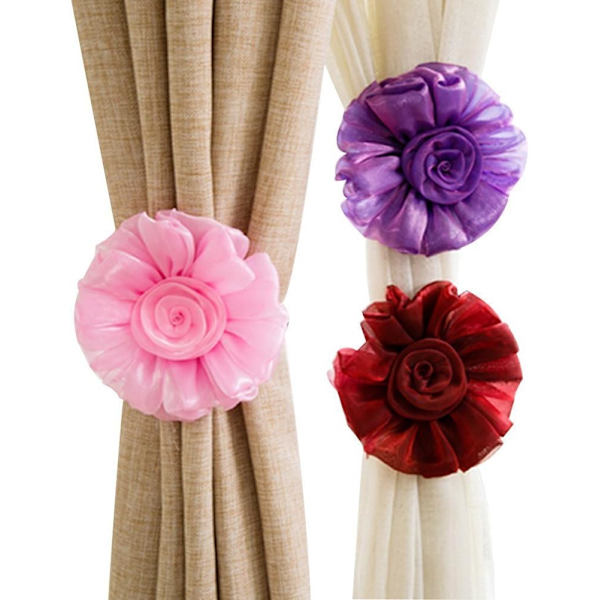1 Par Blomster Vindue Gardin Tilbagehold Gardin Tilbagehold Blomster Shee