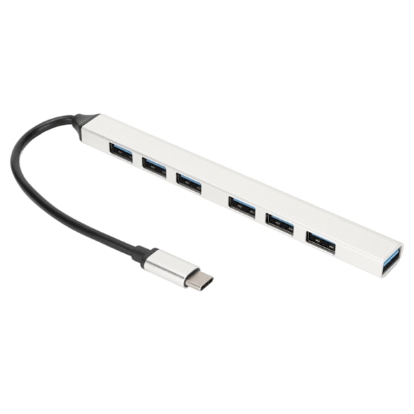 7 Port USB Hub 5Gbps 1 USB3.0 6 USB2.0 Aluminiumlegering Enkel Design Multiport USB Hub Splitter