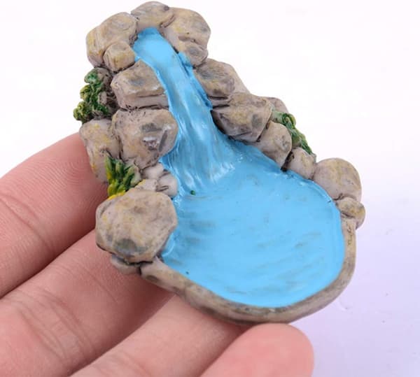 4 stk Mini Bærbar Vandfald Havefigur Resin Springvand Desk
