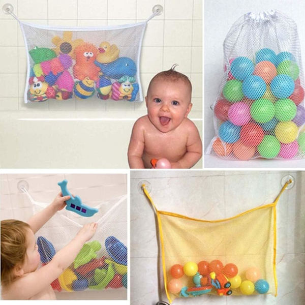 Badkarsleksakshållare, badnät för förvaring av badleksaker, baby