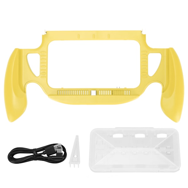 Gripfodral för Switch Lite Komfortabelt Handhållet Skyddsfodral med Stötsäkert Skal och Snabbladdning Gul