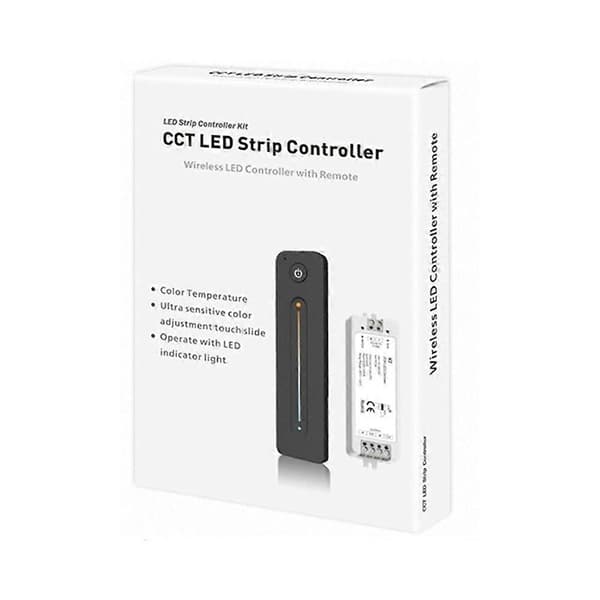 Tuya LED lysdæmper med 2.4G RF trådløs fjernbetjening 12-24V 2CH RF farvetemperaturcontroller LED strip controller
