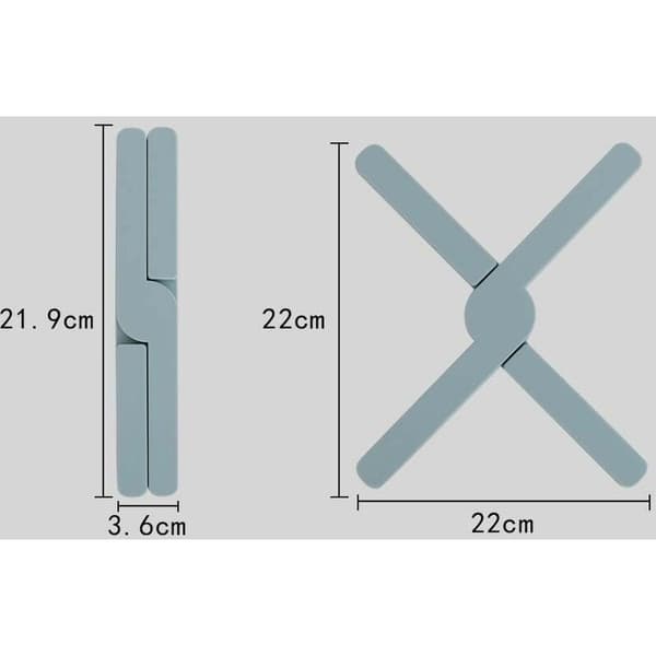 Set med 2 Silikonunderlägg, Icke-Halkande Vikbart Design Underlägg för Kök