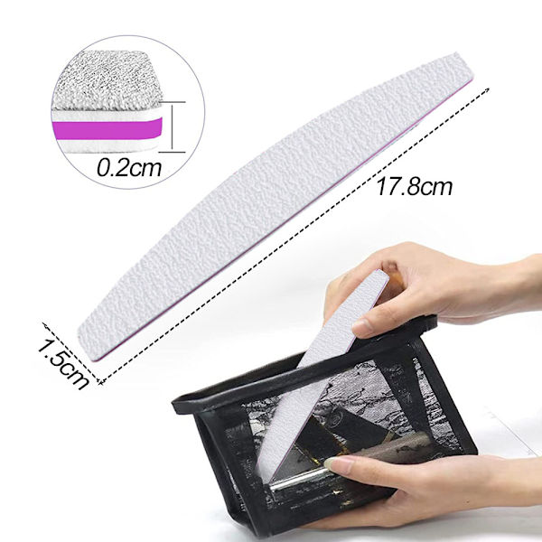10 st nagelfilar återanvändbara dubbelsidiga Emery Board Nail