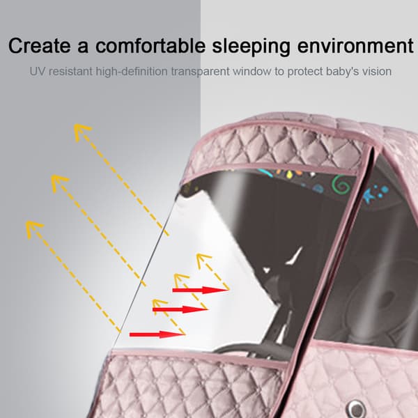Vindskydd för barnvagn, Resevindskydd för barnvagn, för barnvagnstillbehör Barnvagnsskydd Pink