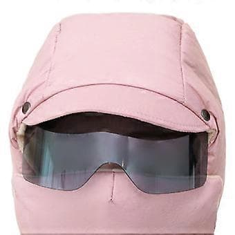 Vinterhat Vindtæt Maske Komfortabel Trapperhat til Udendørs Skiløb Cykling (Pink)