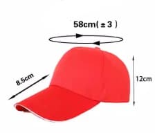 Set med 5 vita enfärgade baseballkepsar (Unisex)