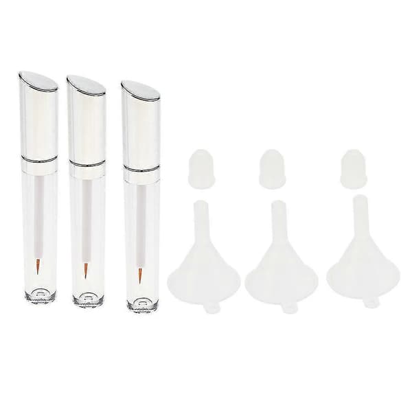 5 ml tomma tuber Mascara Eyeliner Läppglansflaska med trattar för Eyeliner