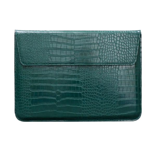 Crocodile Grain Faux Leather Flap Style Case Bag, 13 tum