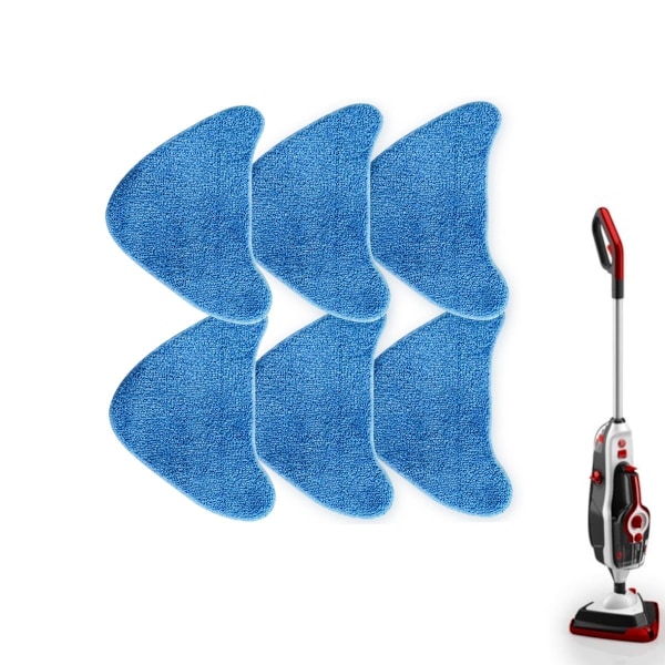 6-pack Mikrofiber Ersättningsmoppdynor för Steam Complete Pet Steam Mop, WH21000