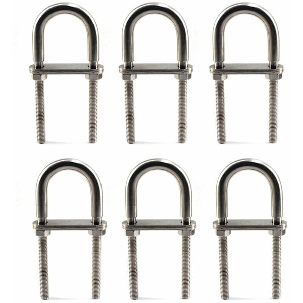 M6X90 U-bolt 304 rustfrit stål bolt (6 stk.)