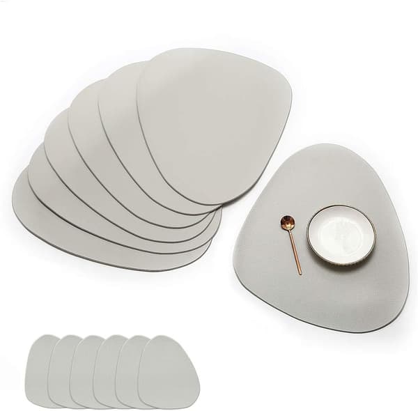 6 kpl pöytätabletteja, liukumattomat, pestävät, lämmönkestävät PVC-tabletit