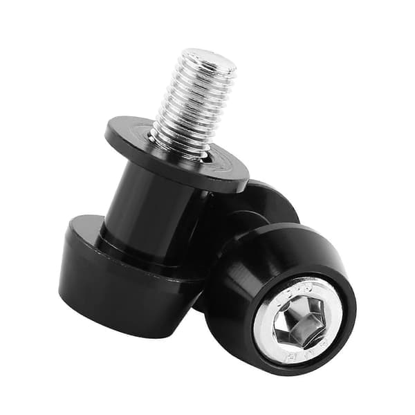 Motorcykel CNC Aluminiumlegering Svingarmsspole Sliders Stativ Svingarmsbobbins (8mm, Svart)