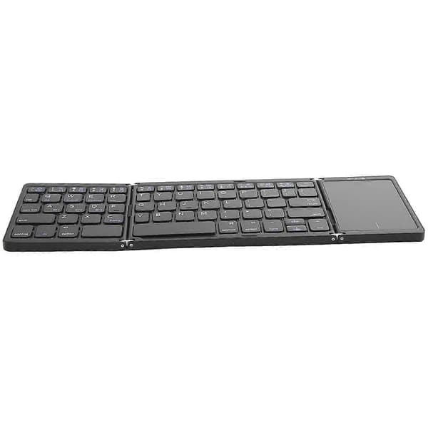 Sammenfoldeligt Bluetooth-tastatur til rejser, trefoldigt trådløst bærbart tastatur med touchpad til Ally Game Handheld