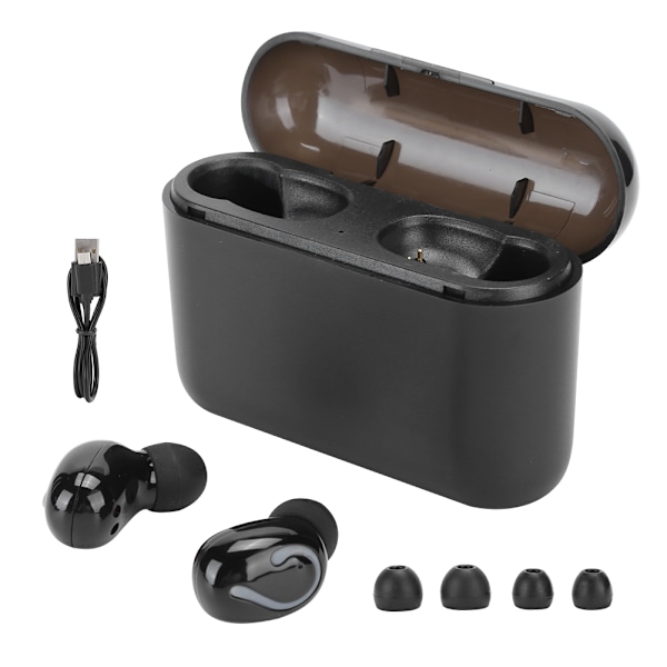 Q32 Digital Display Fack TWS Bluetooth5.0 Headset Sport In-ear Hörlurar Hörlursvart