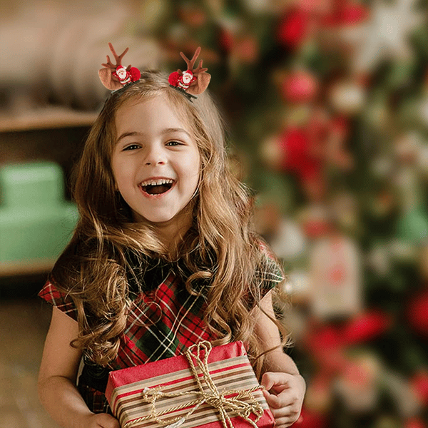 Julhårklämma - Söta horn öron håraccessoar för julfest style 4