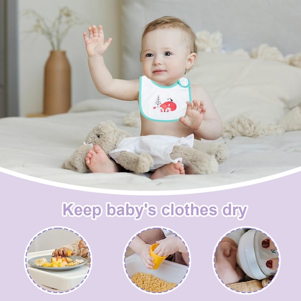 Babyhaklappar Mjuka och Absorberande Ekologisk Bomull Bandana Dregelhaklappar Set för Pojkar Flickor Nyfödda 0-36 Månader Style 1