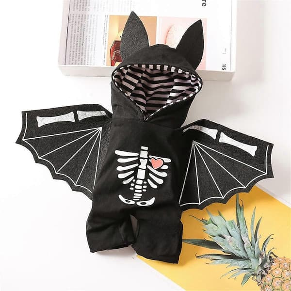 Hundebat Tøj Halloween Kæledyrskostumer Bat til Små Mellemstore Store Hunde L