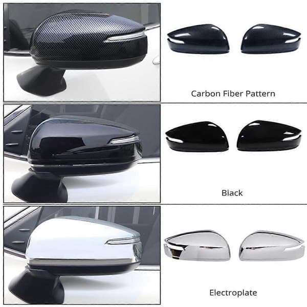 Biltilbehør til Land Cruiser 300-serien LC300 2022 ABS Chrome Side Wing Rear View Rearview Mirror Cap Cover A