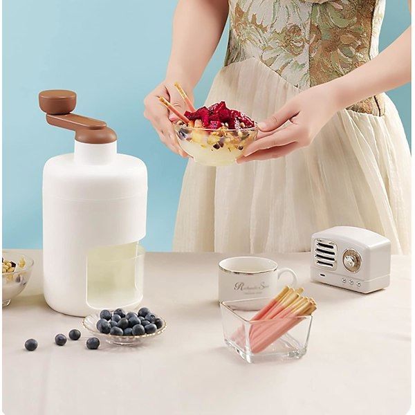 Leverera snökonmaskin, bordsskiva Slushie Maker, isskrapa, Premium Ice