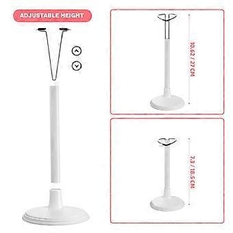 2 st Kreativa Dockfästen Stöd Bärbart Leksaksställ Mode Dockförvaringsställ Displayställ för Hembutik (Vitt Ställ för 35 cm Docka)