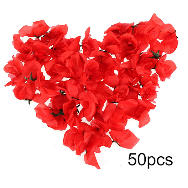 50 st triangulära rosenblad, konstgjorda blomblad för bröllop